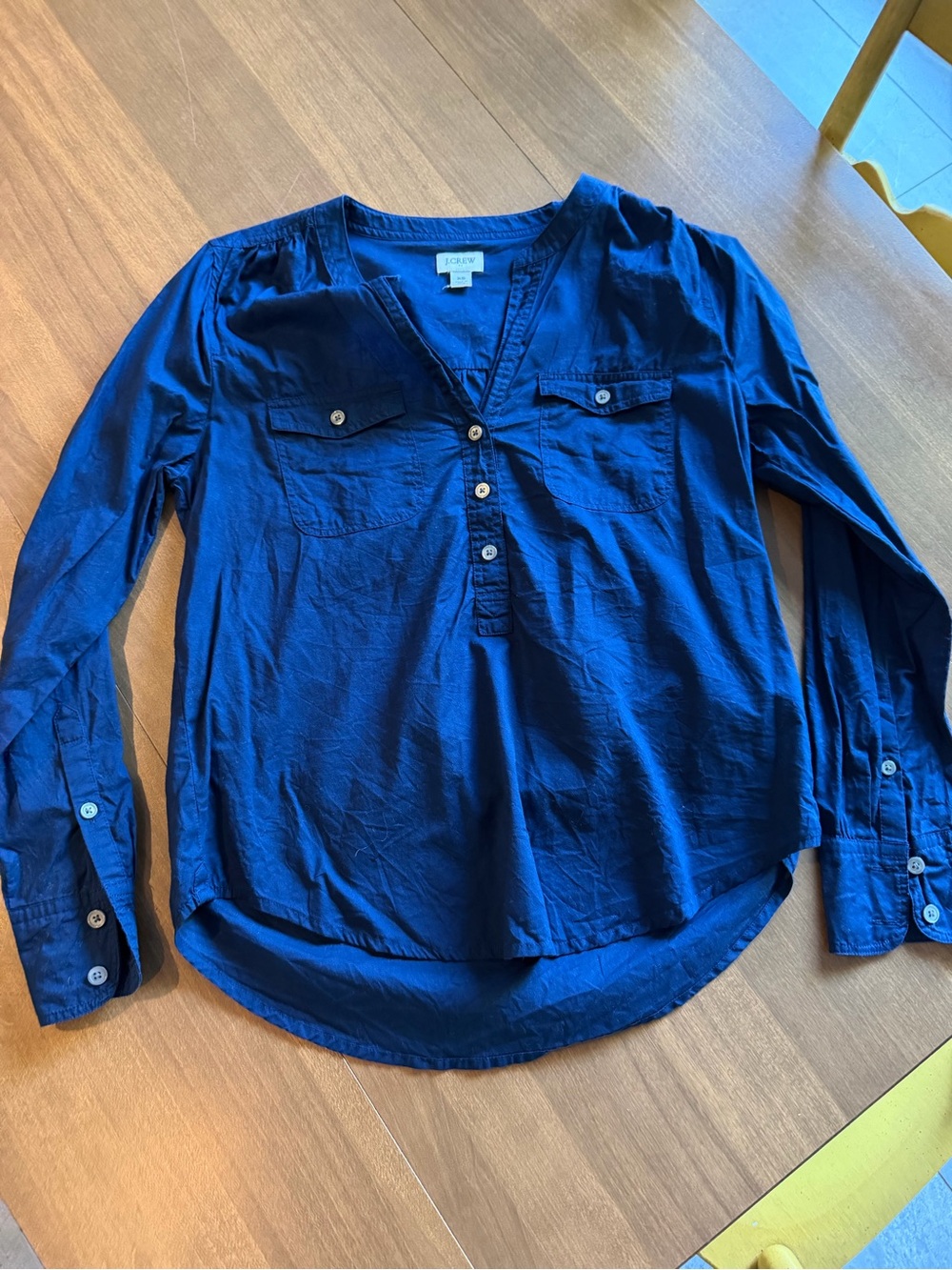 Women’s J.Crew Navy Blue Long Sleeve Blouse XS